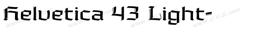 Helvetica 43 Light字体转换